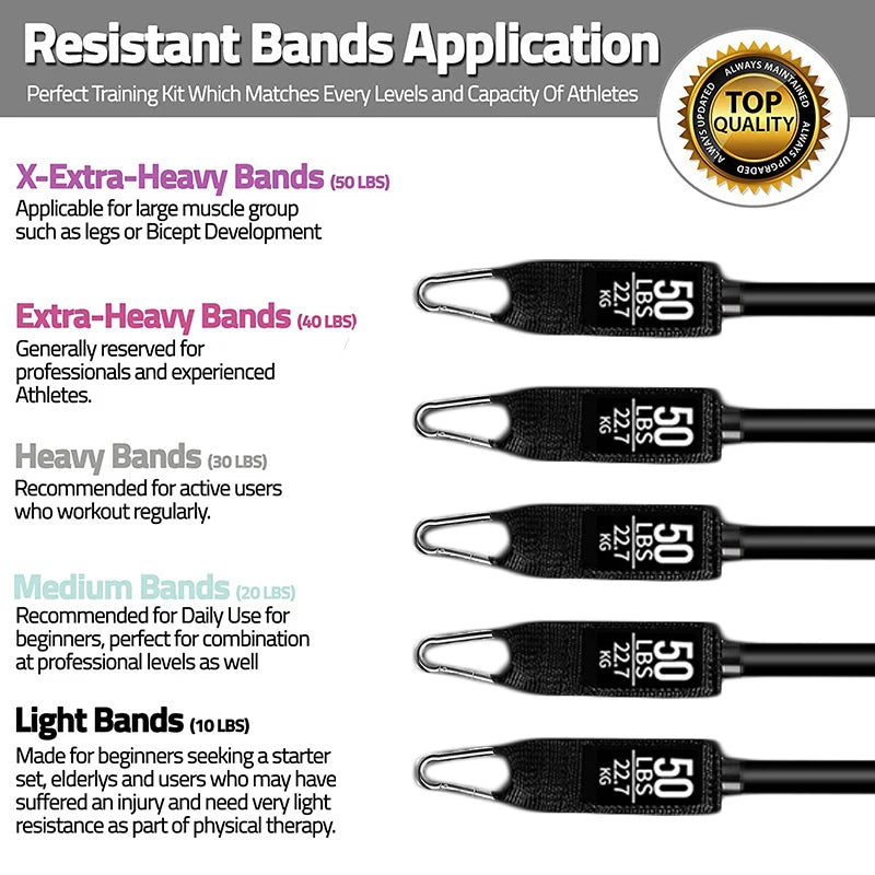 Resistance Band Set –For full Body Workout Rubber Band