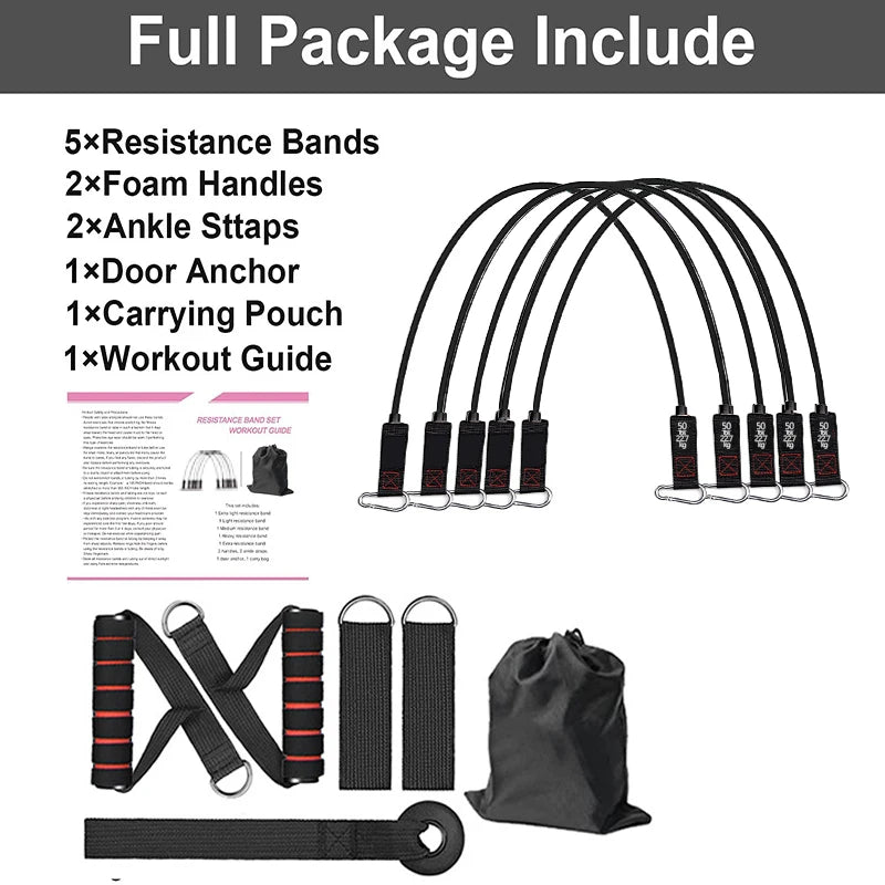 Resistance Band Set –For full Body Workout Rubber Band