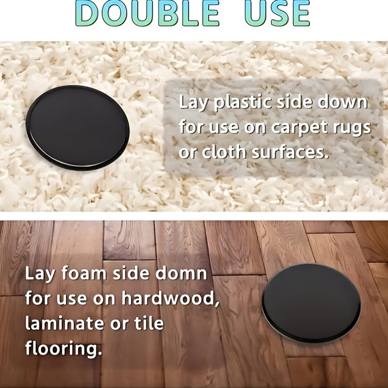 2 Non-Slip Core Sliders – Compact Ab & Leg Workout Discs