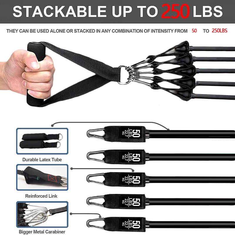 Resistance Band Set –For full Body Workout Rubber Band
